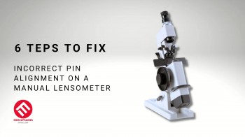 Here are some steps to fix incorrect pin alignment on a manual lensometer